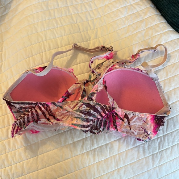 Pink | Floral Razorback Bra - Picture 2 of 3